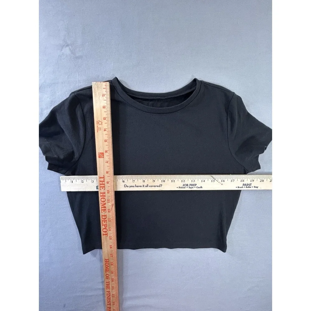 Wild Fable Black Cropped Fitted T-shirt Women's XL Basic‎ Classic